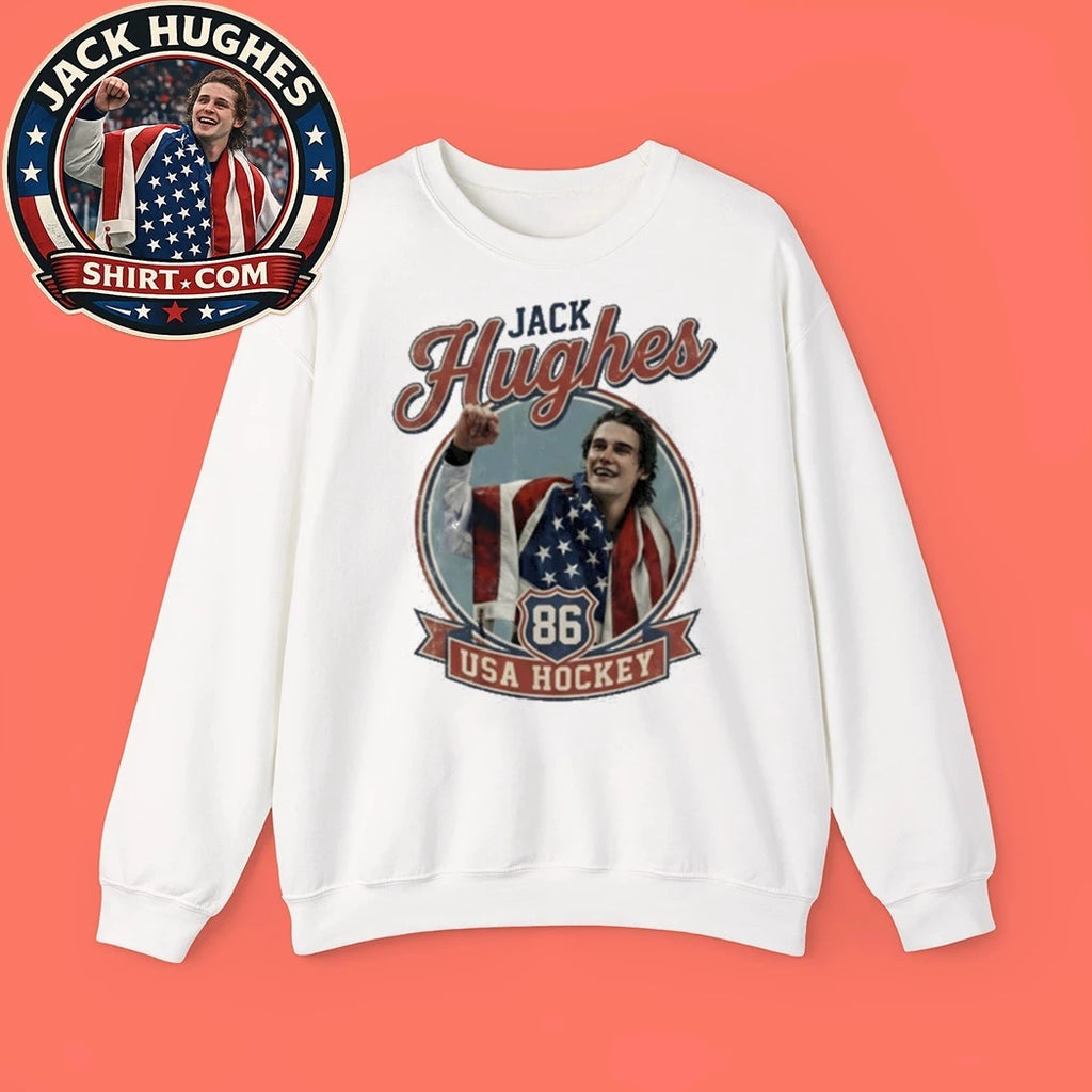 Jack Hughes 86 Team USA Hockey 2026 Olympics New Shirt