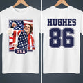 Jack Hughes #86 USA Hockey Signature Two Sided T-Shirt