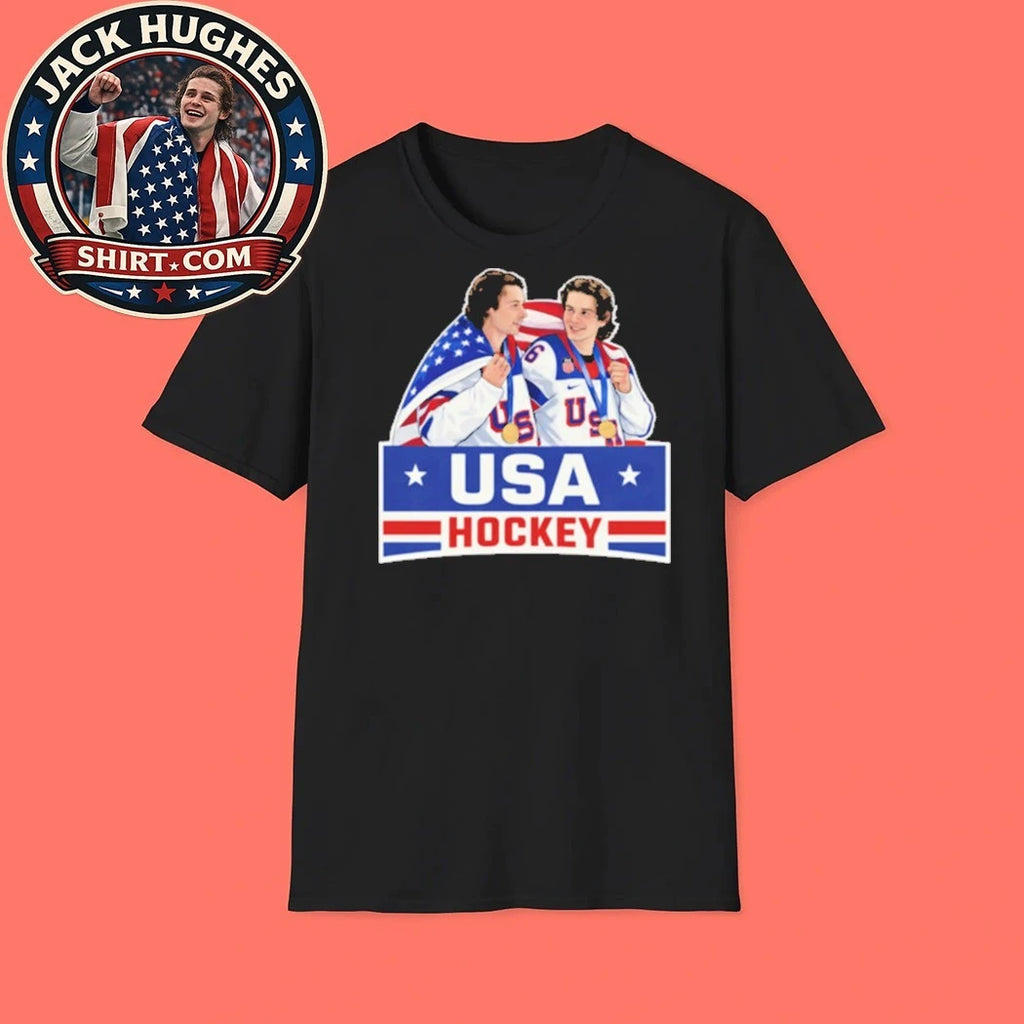 Jack Hughes And Quinn Hughes Hockey 2026 Champions USA ice hockey team at the 2026 Winter Olympics Shirt