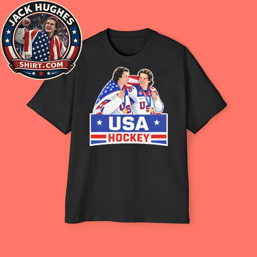 Jack Hughes And Quinn Hughes Hockey 2026 Champions USA ice hockey team at the 2026 Winter Olympics Shirt