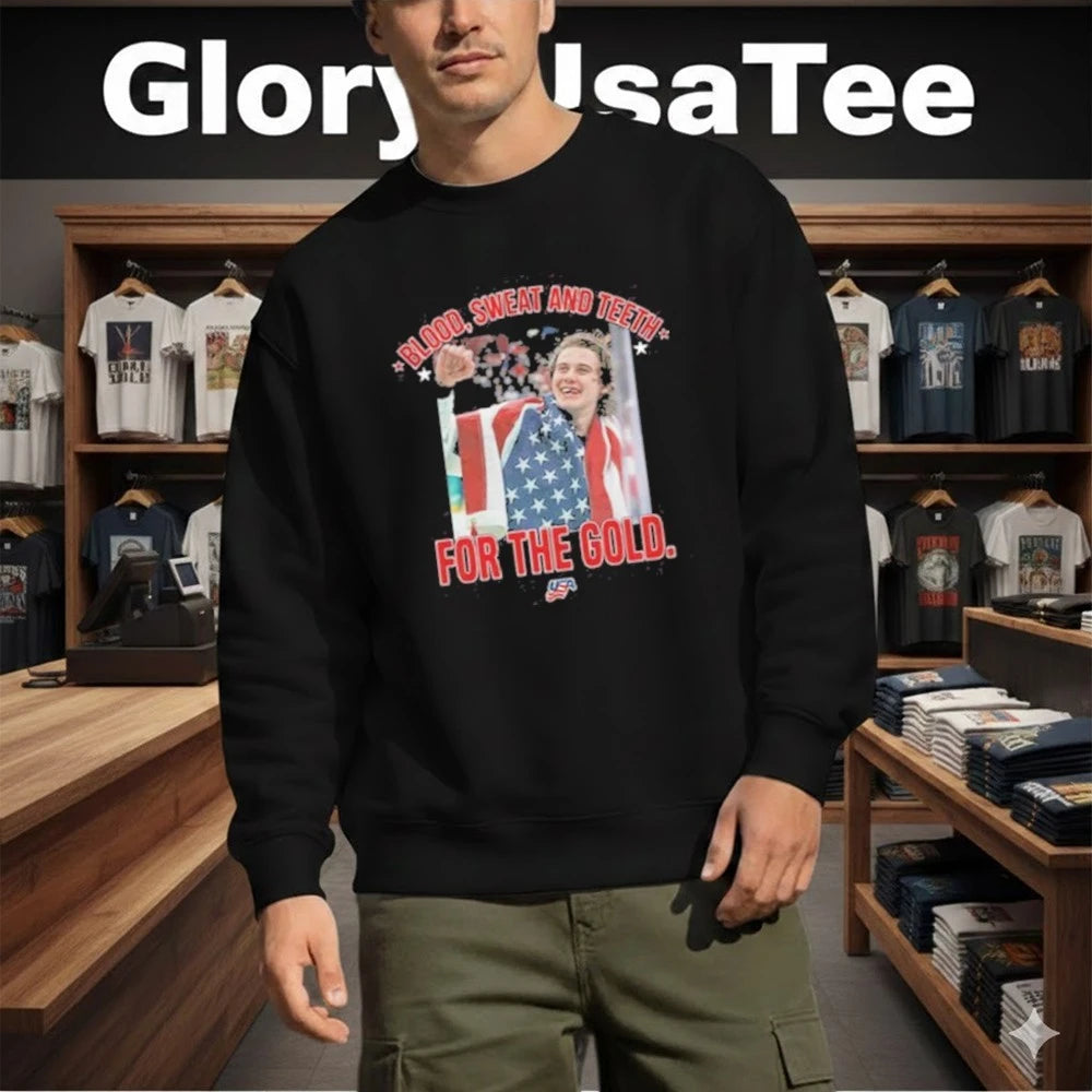 Jack Hughes Blood Sweat And Teeth For The Gold Shirt