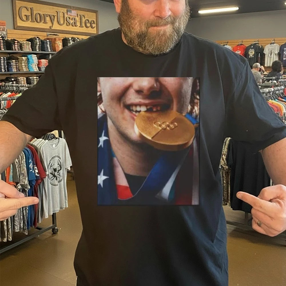 Jack Hughes Gold Medal Shirt