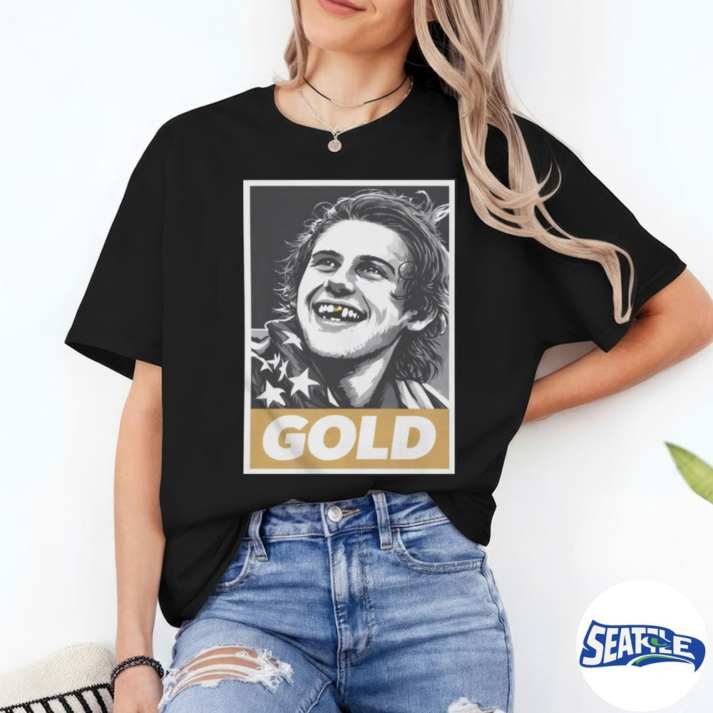 Jack Hughes Gold Olympic Legend Winter Olympics Milano Cortina 2026 shirt