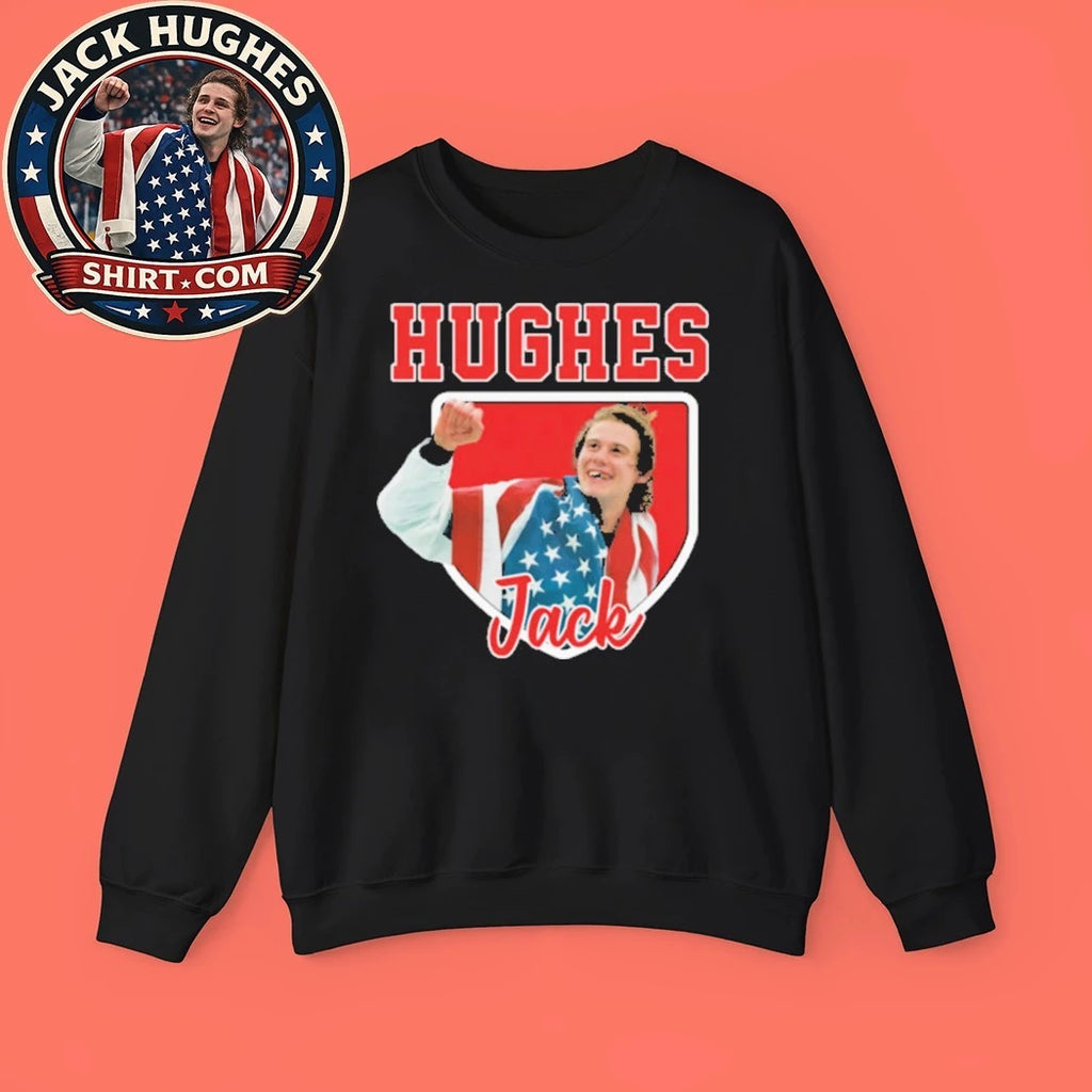 Jack Hughes Golden Goal 2026, USA Hockey Victory Tee Shirt