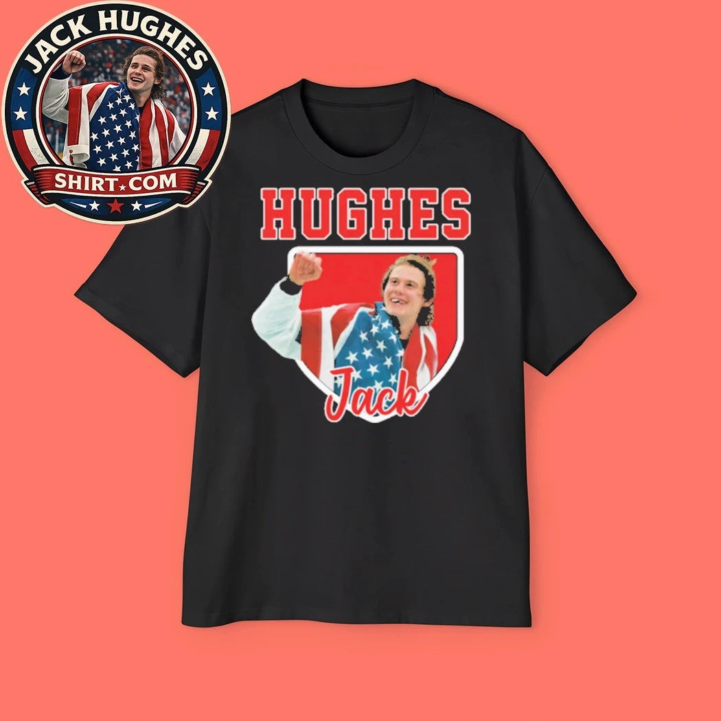 Jack Hughes Golden Goal 2026, USA Hockey Victory Tee Shirt