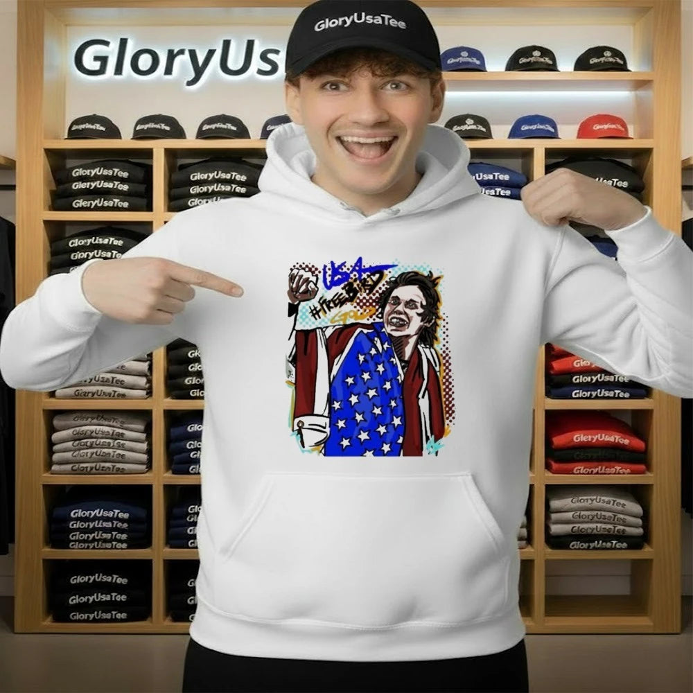 Jack Hughes Golden Goal Teeth Usa Hockey Freebird Gold Olympic 2026 Art Shirt