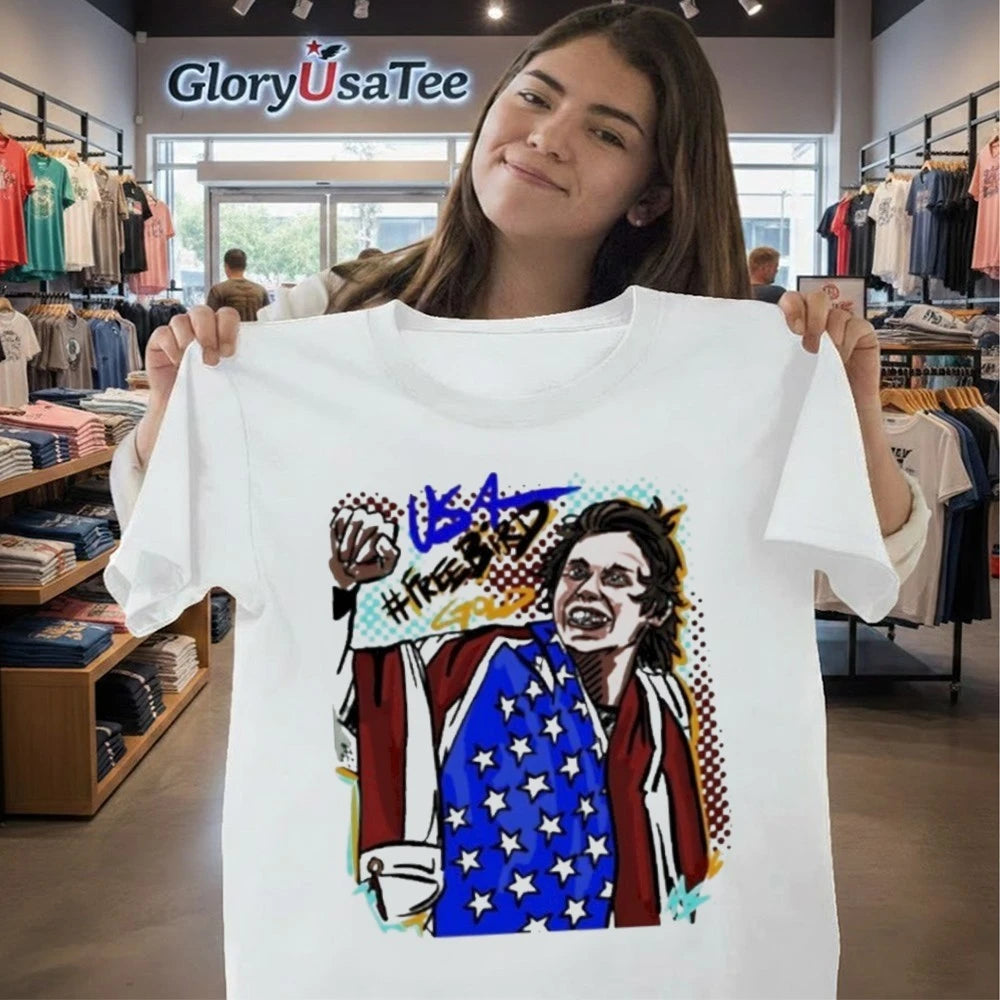 Jack Hughes Golden Goal Teeth Usa Hockey Freebird Gold Olympic 2026 Art Shirt