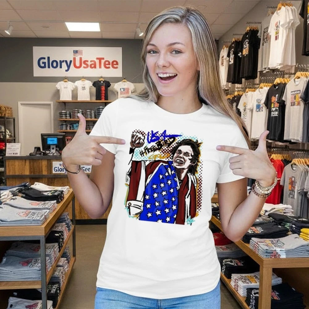 Jack Hughes Golden Goal Teeth Usa Hockey Freebird Gold Olympic 2026 Art Shirt