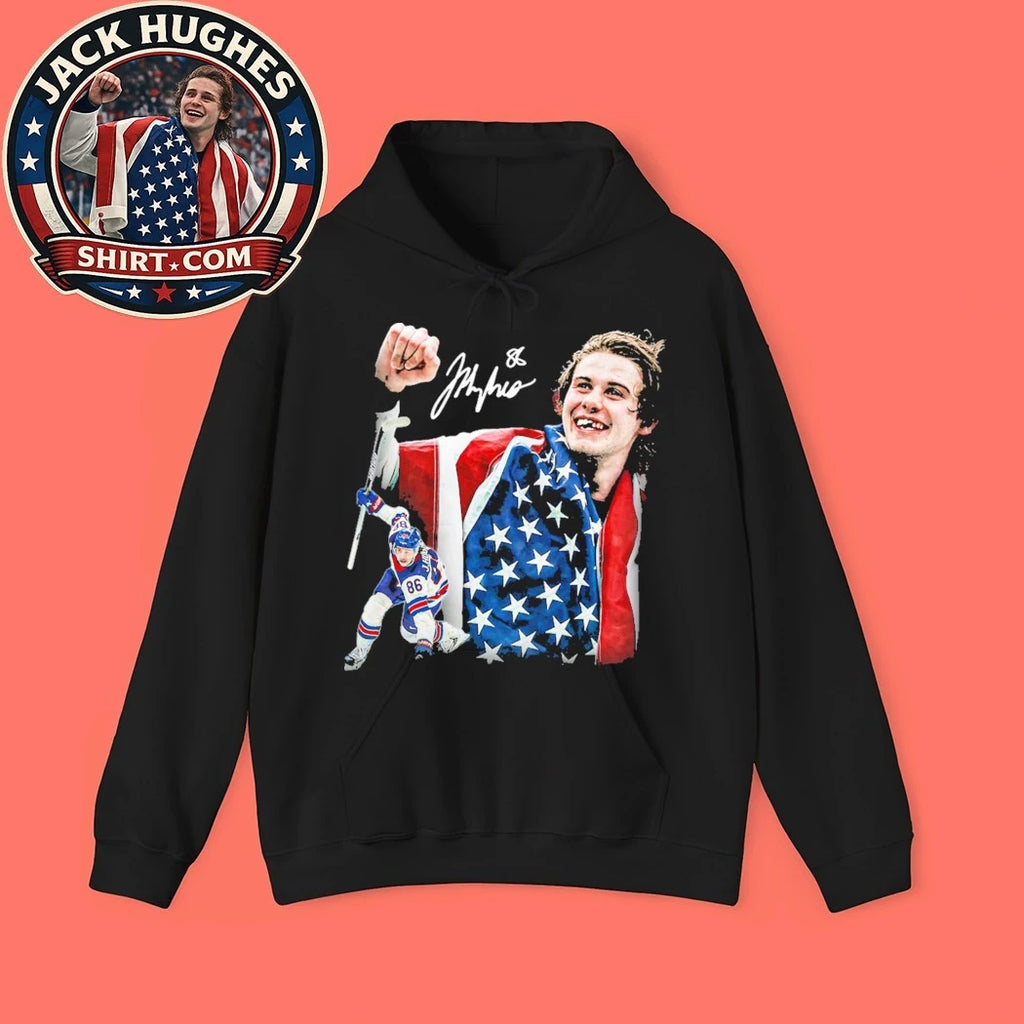 Jack Hughes Golden Goal number 86 for the New York Rangers Signature Shirt