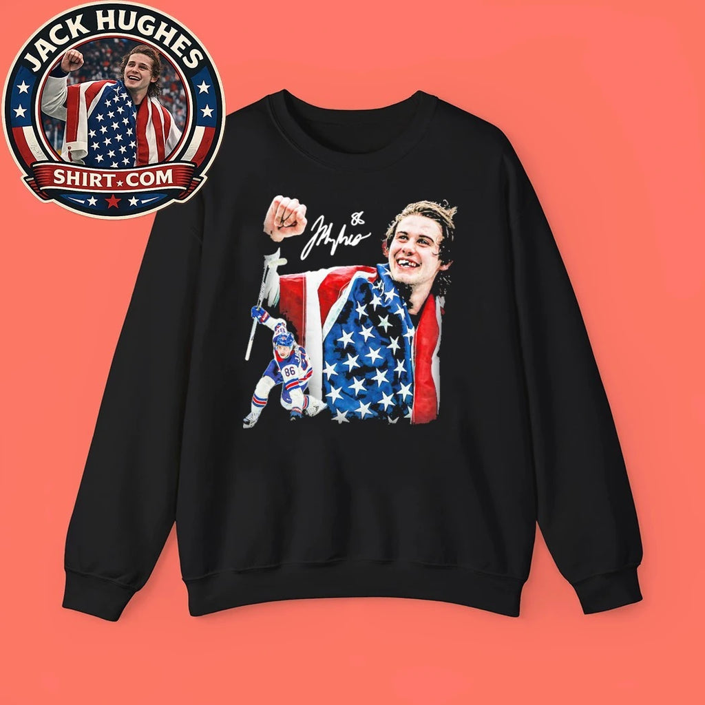 Jack Hughes Golden Goal number 86 for the New York Rangers Signature Shirt