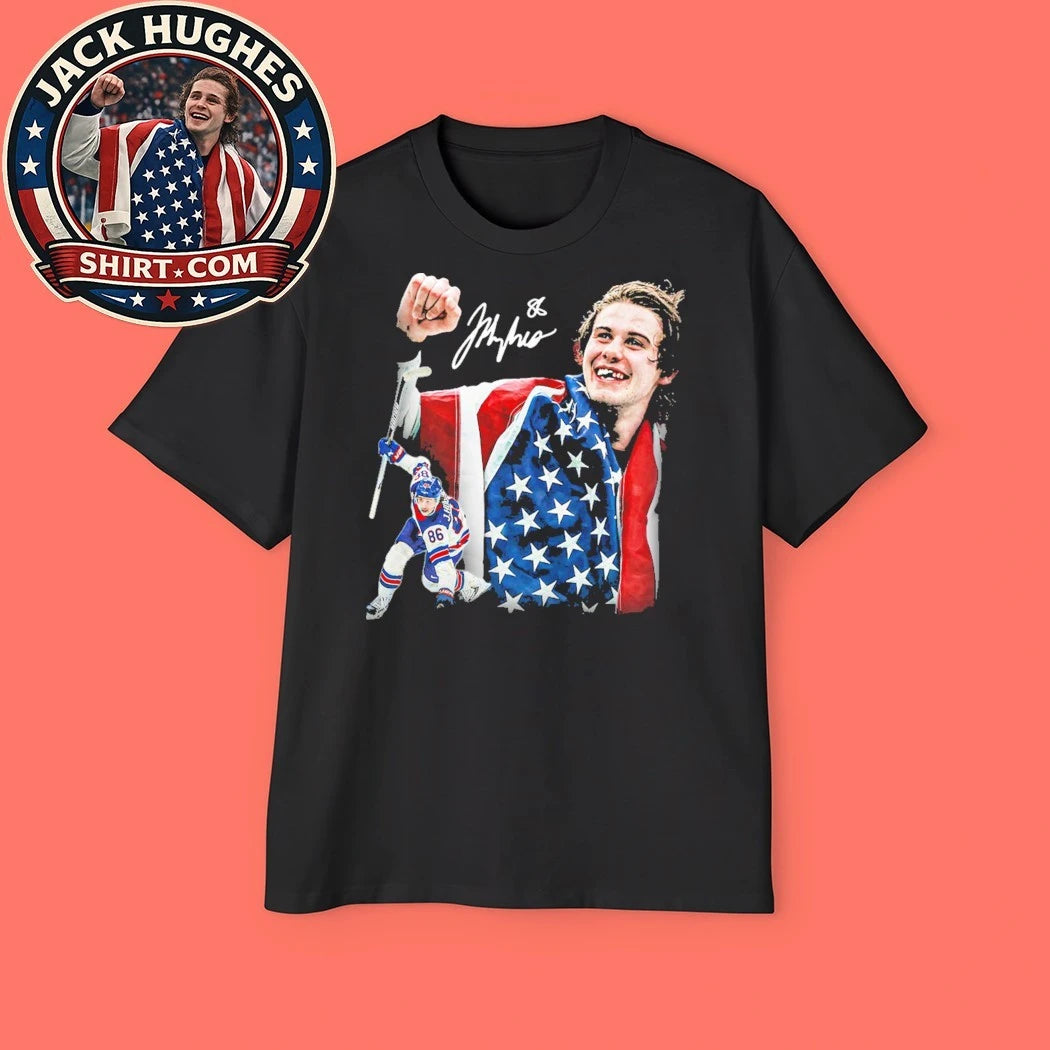 Jack Hughes Golden Goal number 86 for the New York Rangers Signature Shirt
