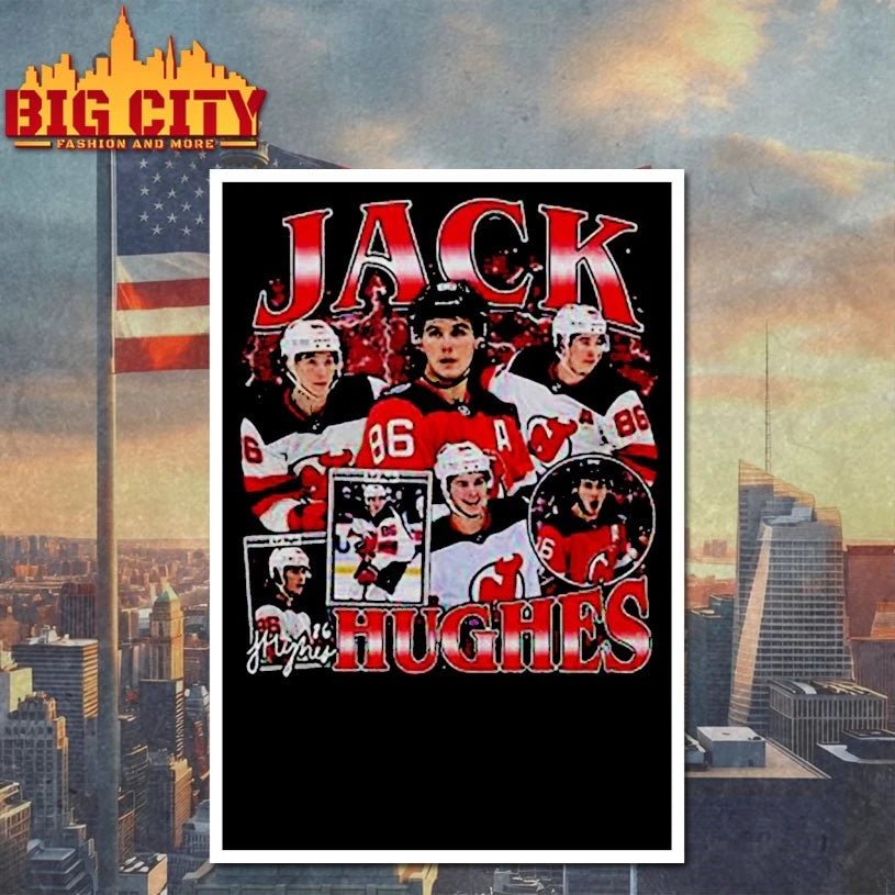Jack Hughes Ice Hockey American Professional Hockey Championship T-shirt