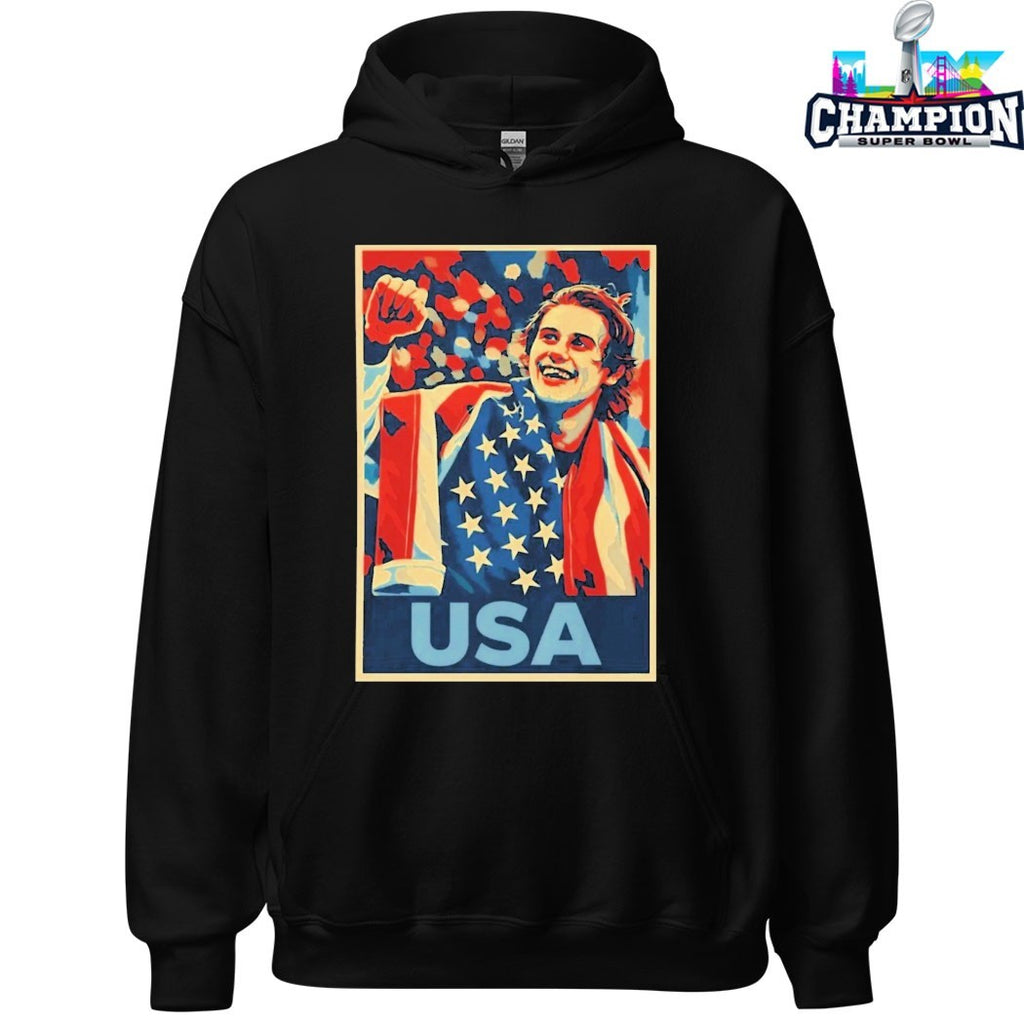 Jack Hughes Men’s Hockey USA Golden Goal Olympic 2026 T-shirts