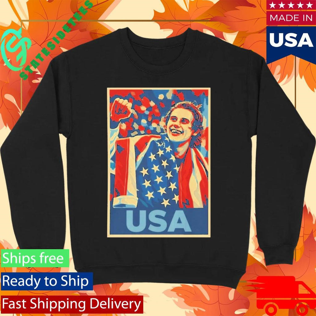 Jack Hughes Men’s Hockey Usa Golden Goal Shirt