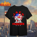 Jack Hughes New Jersey Devils USA Flag Celebration Shirt