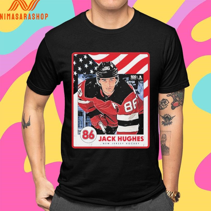 Jack Hughes New Jersey Hockey Usa Card 2026 Shirts