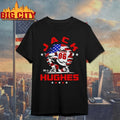 Jack Hughes New Jersey USA Flag Celebration t-shirt