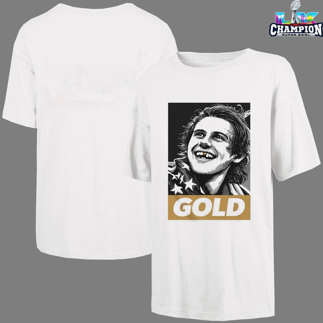 Jack Hughes Olympic Legend Golden Toothless T-Shirts