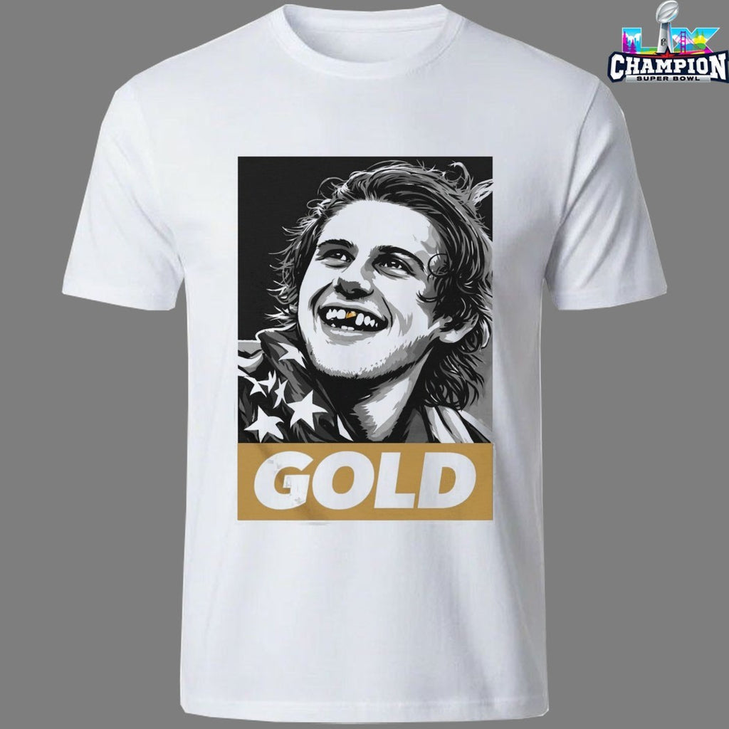 Jack Hughes Olympic Legend Golden Toothless T-Shirts