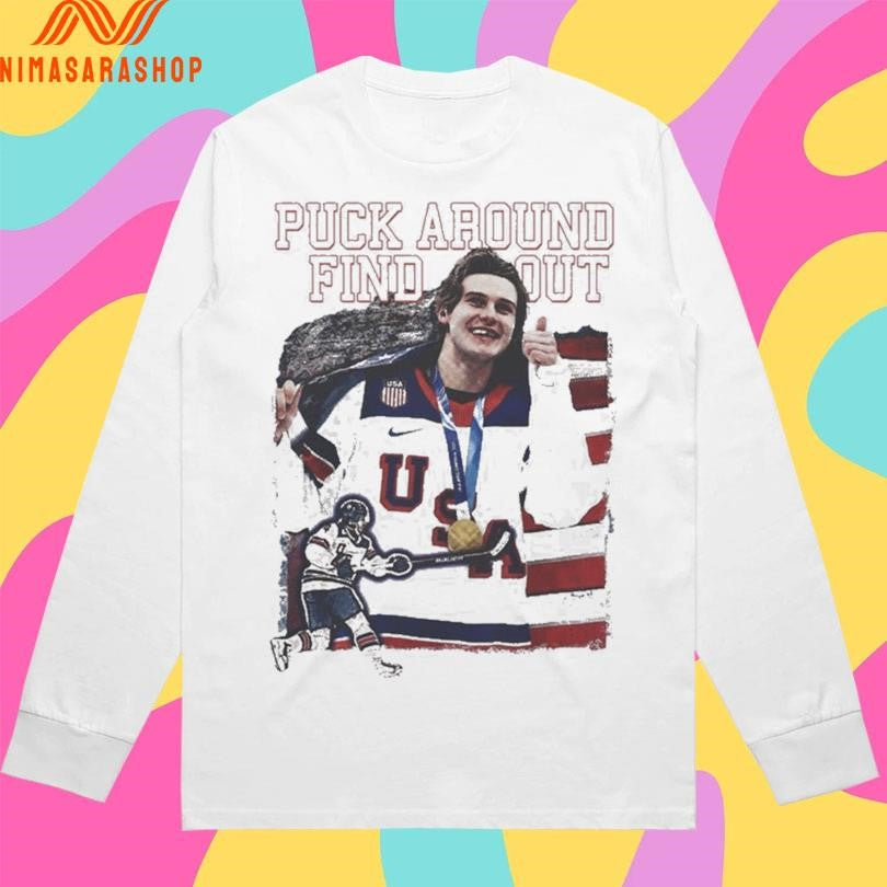 Jack Hughes Puck Around Find Out Champions 2026 Shirts