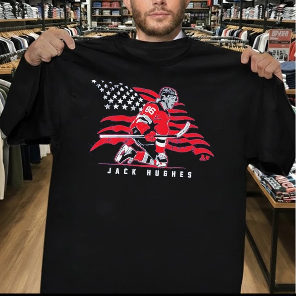 Jack Hughes Stars &amp; Stripes Superstar Pose Shirt