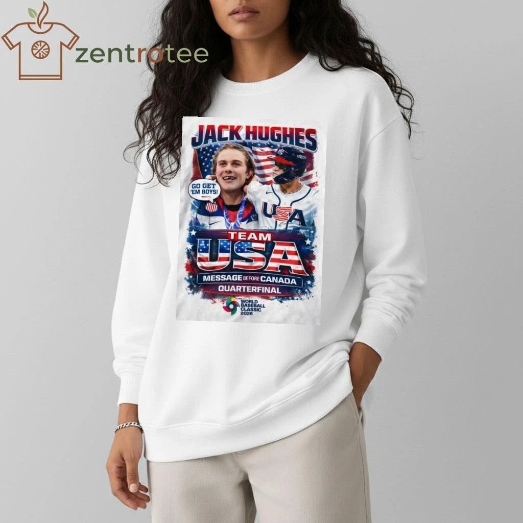 Jack Hughes Team USA WBC 2026 Good Luck Message Shirt