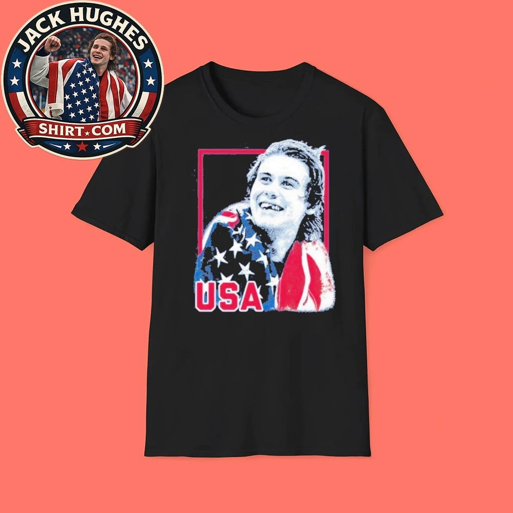 Jack Hughes Teeth USA Hockey Gold Olympics Winter 2026 Champions Shirt