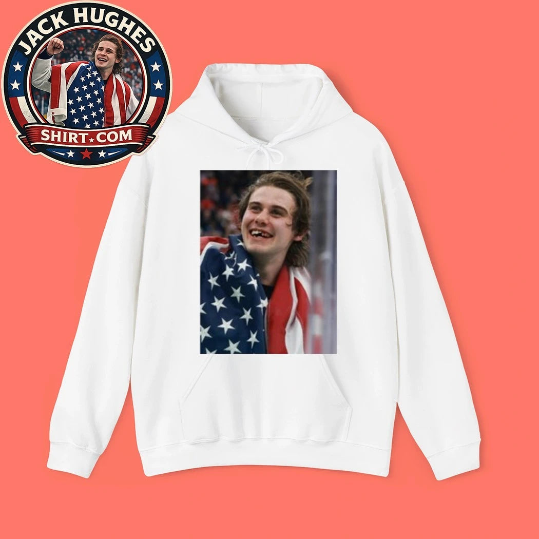 Jack Hughes Teeth Usa Men’s Hockey Champions T-Shirt