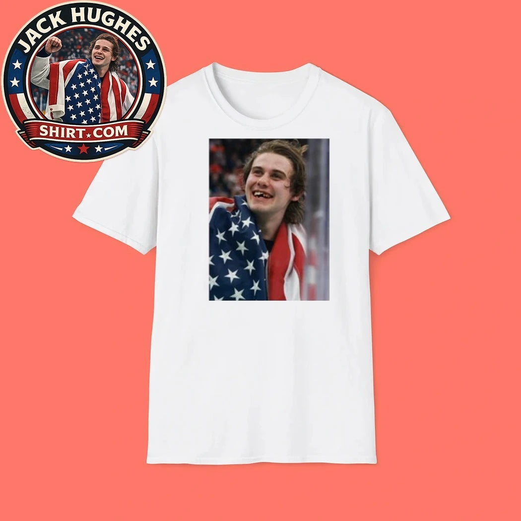 Jack Hughes Teeth Usa Men’s Hockey Champions T-Shirt