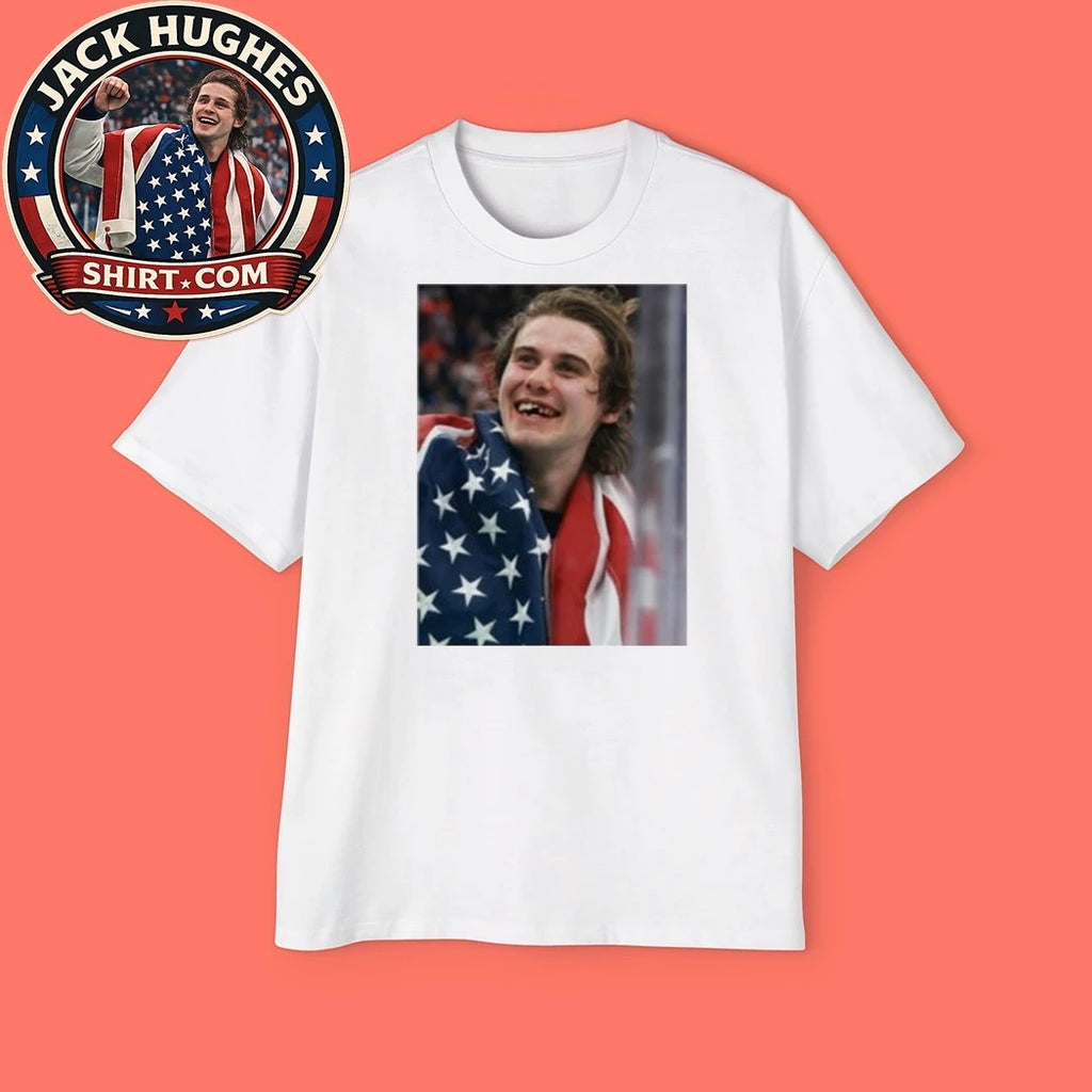 Jack Hughes Teeth Usa Men’s Hockey Champions T-Shirt