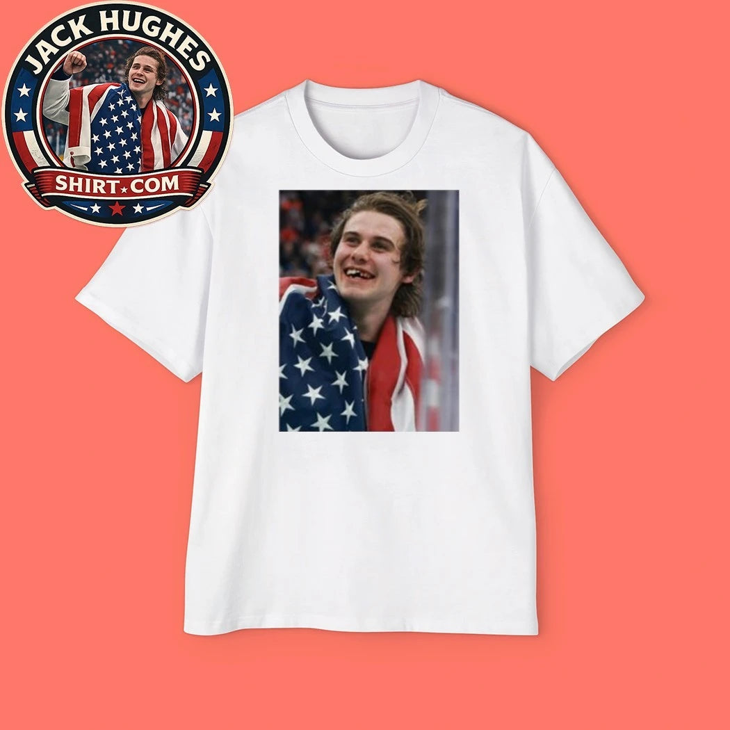 Jack Hughes Teeth Usa Men’s Hockey Champions T-Shirt