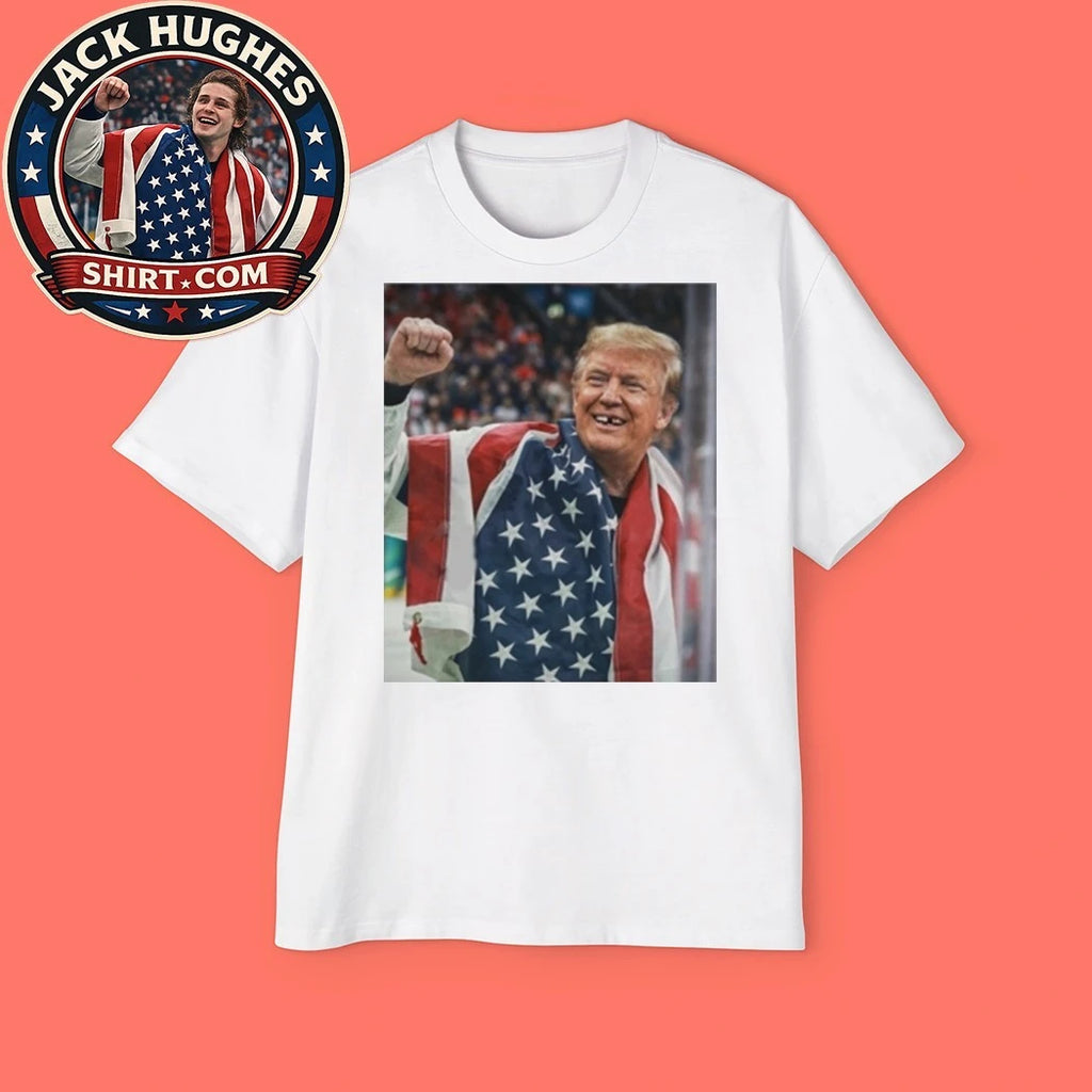 Jack Hughes Trump Champion Tooth Parody Shirt