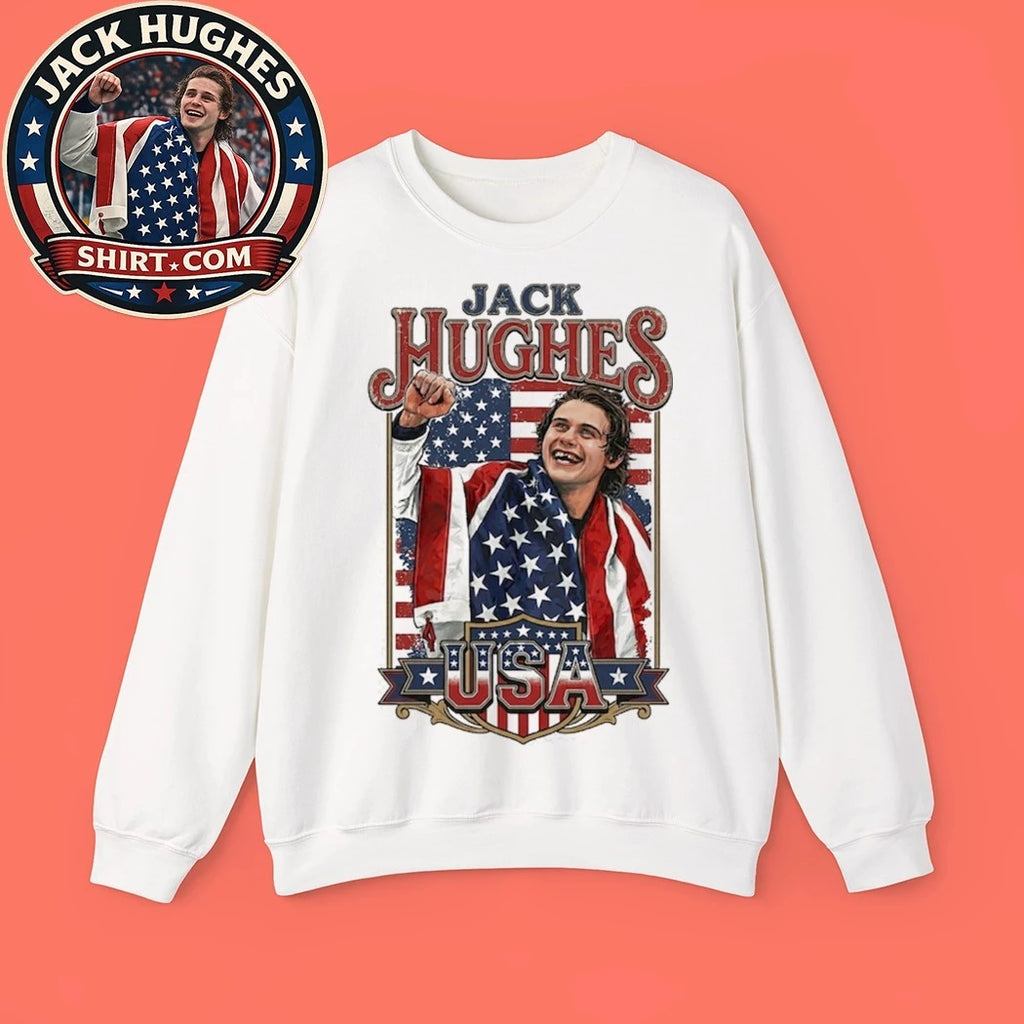 Jack Hughes USA 026 Gold Medal Champs Tee Shirt