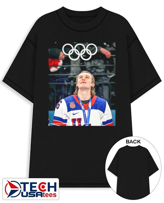 Jack Hughes USA Hockey 2026 World Champions shirt