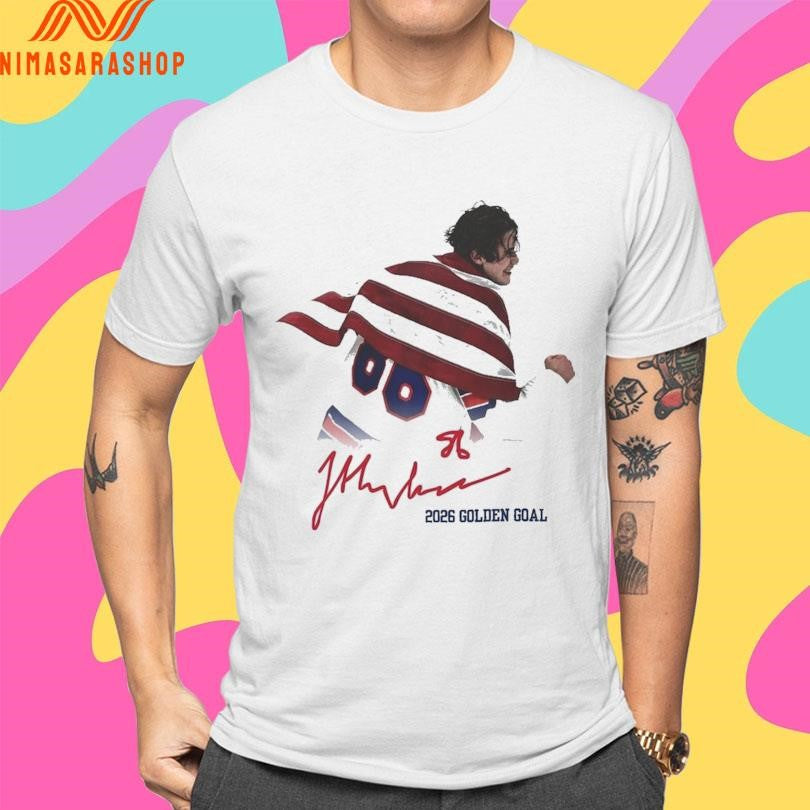 Jack Hughes USA Hockey Golden Goal 2026 Hockey Shirts