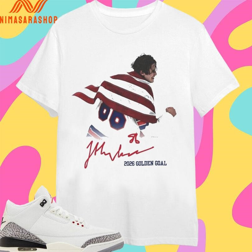Jack Hughes USA Hockey Golden Goal 2026 Hockey Shirts