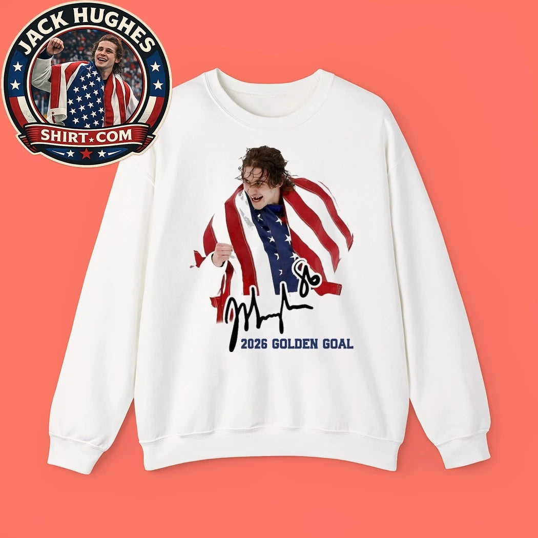Jack Hughes USA Hockey Golden Goal 2026 Hockey Trending T-Shirt
