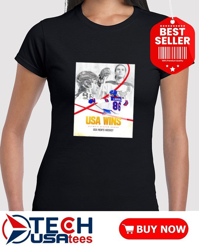 Jack Hughes USA Men’s Hockey win 2026 Olympic Winter Games shirt