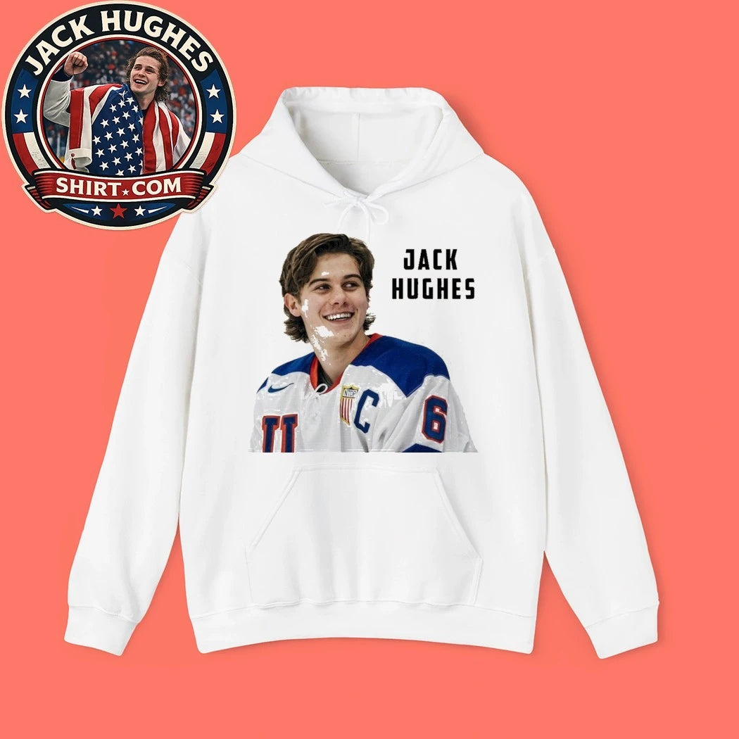 Jack Hughes Usa Gold Hockey Graphic T-Shirt