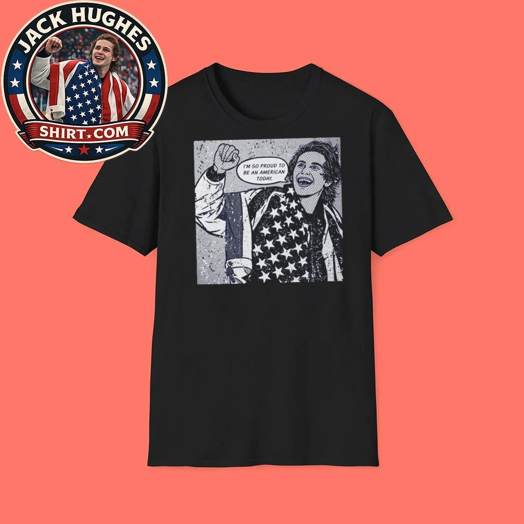 Jack Hughes Usa Gold Hockey Trending T-Shirt