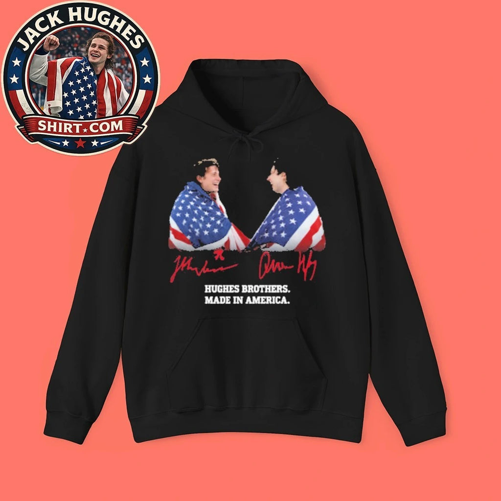 Jack Hughes Usa Hockey Champions Made in America Signature Shirt