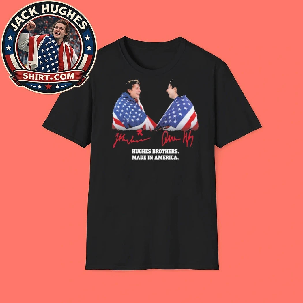 Jack Hughes Usa Hockey Champions Made in America Signature Shirt