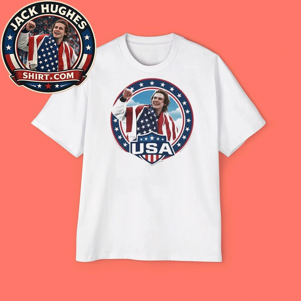 Jack Hughes Usa Hockey Fan Graphic T-Shirt