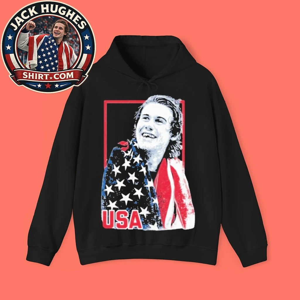 Jack Hughes Usa Olympic Gold Hockey 2026 Shirt