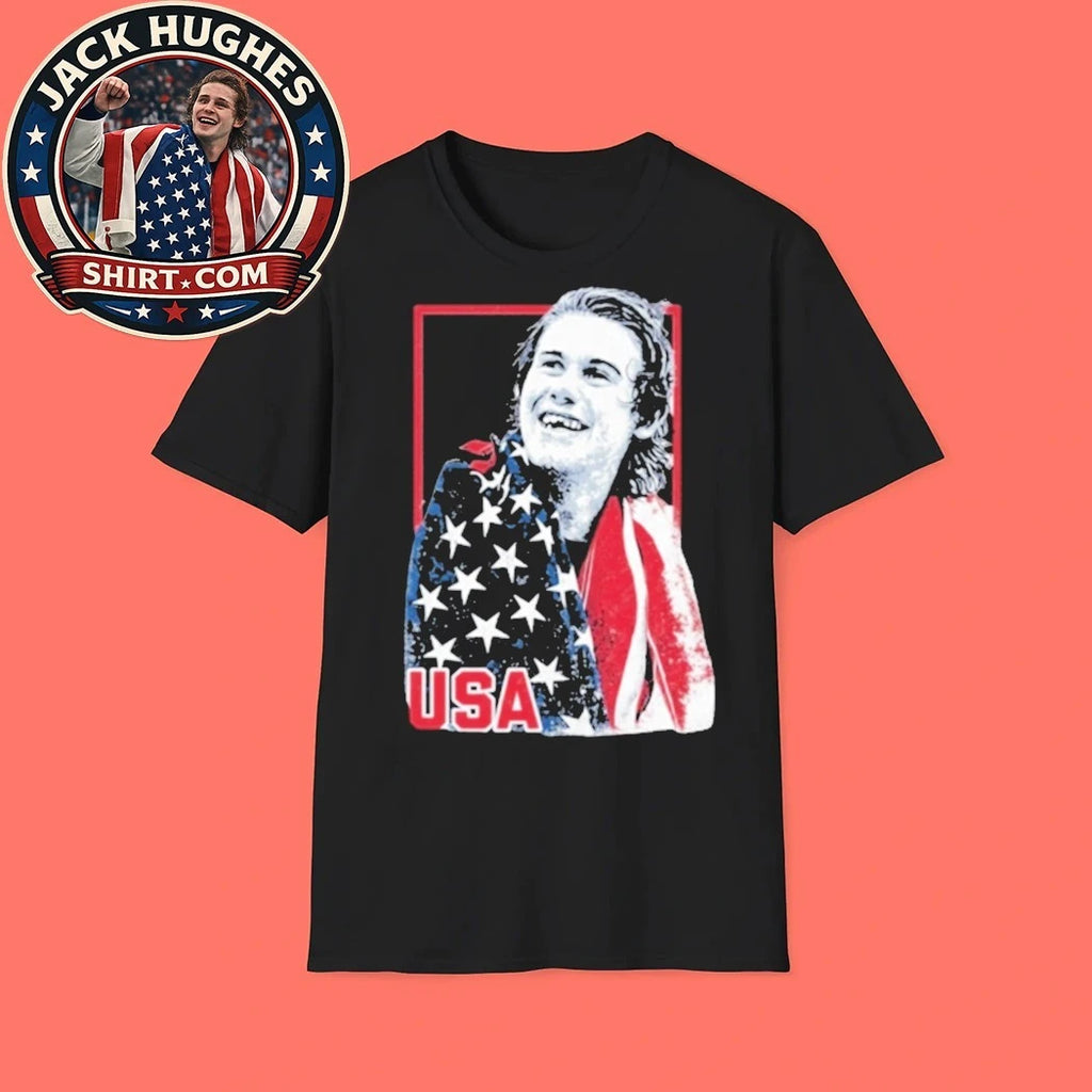 Jack Hughes Usa Olympic Gold Hockey 2026 Shirt