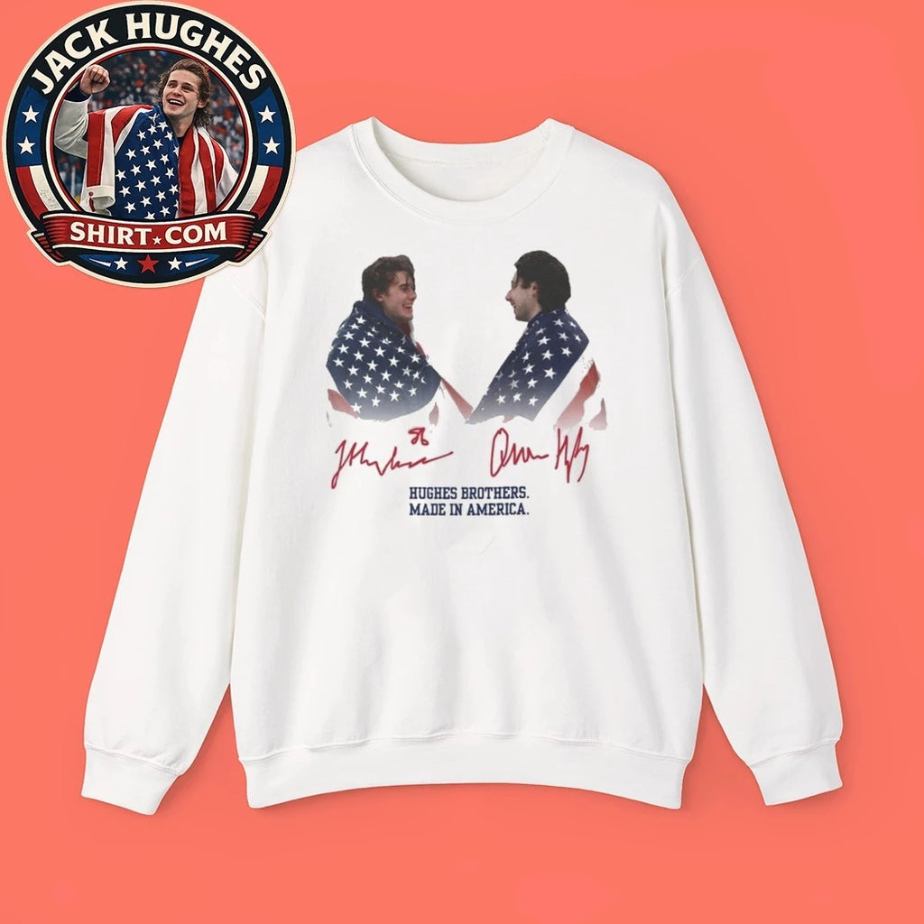 Jack Hughes and Quinn Hughes USA Hockey Goal 2026 Hockey Tee Shirt