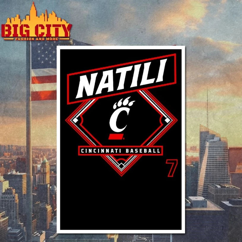 Jack Natili Cincinnati Bearcats Baseball T-shirt