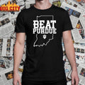Jacob Mangum-Farrar Wearing Indiana Beat Purdue Map shirt