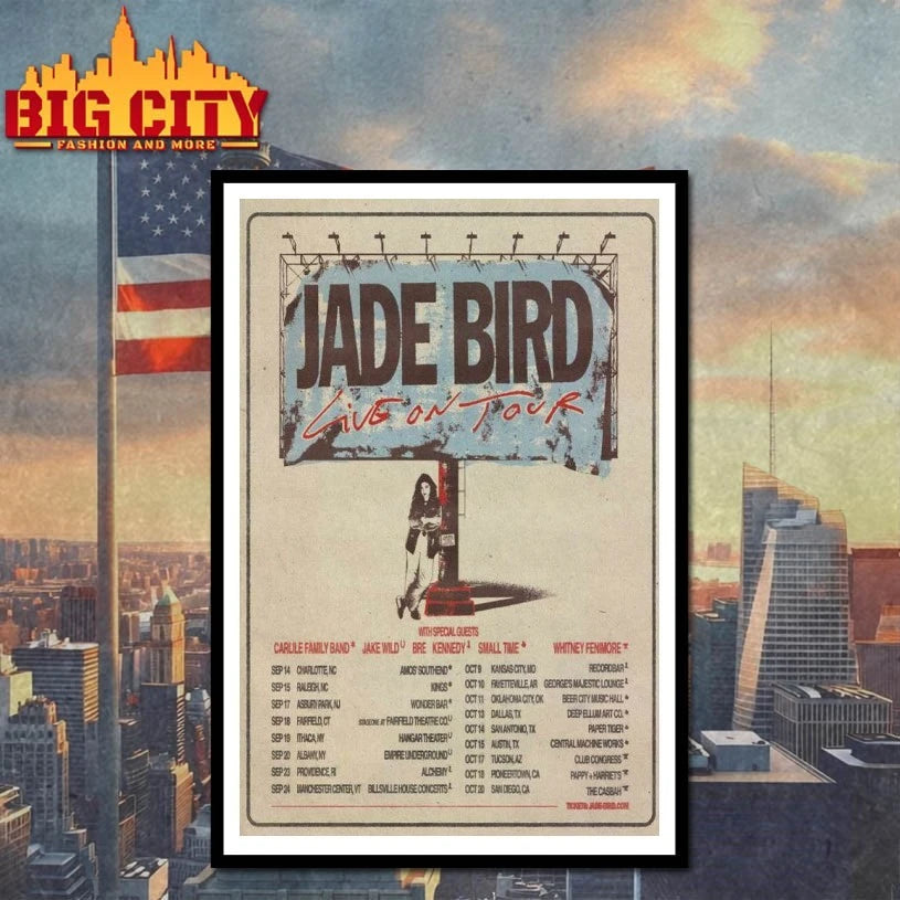 Jade Bird Tour Sept 2025 Poster shirt