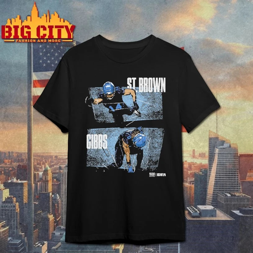 Jahmyr Gibbs and Amon-Ra St. Brown Detroit Dynamic Duo Shirts